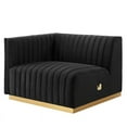thumbnail image 5 of Modway Conjure Channel Tufted Performance Velvet Loveseat in Gold/Black, 5 of 5