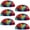 Multicolored 4, variant on PhooArto 6 Pcs Cup Drawer Pulls, Human Heart Heartbeat Pattern Shell Shape Handles Cabinet Knobs for Dresser Cupboard Closet Wardrobe with Screws