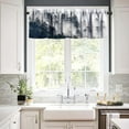 thumbnail image 4 of Green Forest Tree Valance Curtain Pine Coniferou Trees Forest Watercolor Style Rod Pocket Valance Window Treatments Short Curtains for Kitchen Farmhouse Decor 54x18inch, 4 of 6