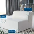 thumbnail image 4 of Sofa Middle Chair, Faux Vegan Leather, White, Modern Contemporary Urban Design, Living Lounge Room Hotel Lobby Hospitality, 4 of 8