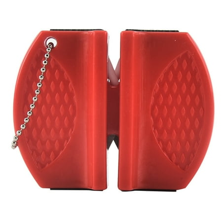 

Knife Sharpener Sharpening Stone Outdoor Camp Mini Portable Tools (Red)