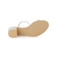 thumbnail image 6 of BLISSFUL STEP Women Rhines Block Heel Slide Sandals Beige 5, 6 of 9
