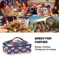 thumbnail image 7 of Iauyy Casserole Carrier for Hot Food Insulated Casserole Travel Carry Bag with Lid Food Warmer Bag for Party/Picnic,Red and White Rhombus, 7 of 7