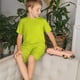 thumbnail image 4 of Fotbe Yellow Pijama Estampada de 2 Piezas para Niños – Ropa de Dormir de Manga Corta Cómoda para Niños y Niñas, Camiseta y Shorts de Algodón-Large, 4 of 6