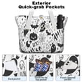 thumbnail image 2 of Tote Bag for Women - Halloween Doodle Elements Shoulder Bag - Large Utility Work Duffle Bag with Zipper Handbag for Travel, Work, Sprots, 2 of 5
