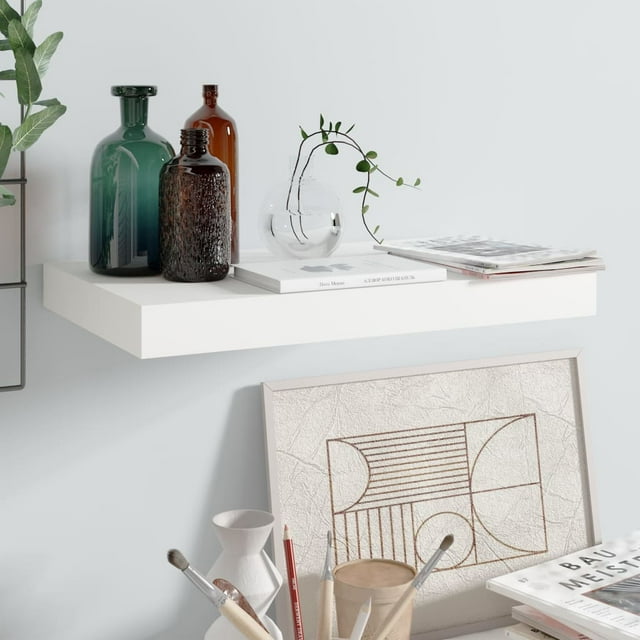 vidaXL Tablette Murale Flottante Blanc Haute Brillance 40x23x3,8 cm MDF
