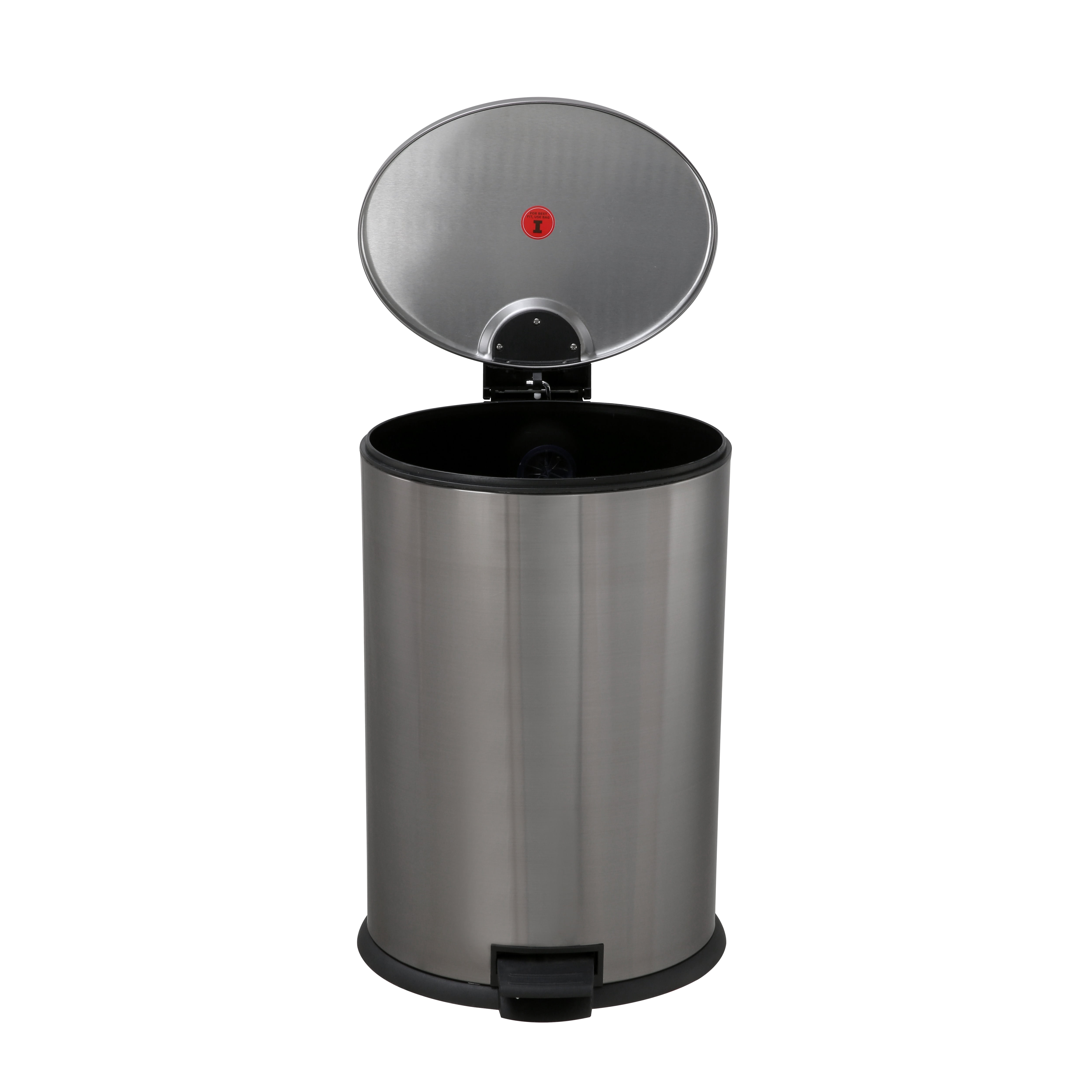 Better Homes & Gardens 10.5 Gallon Black Stainless Steel Oval Step Can