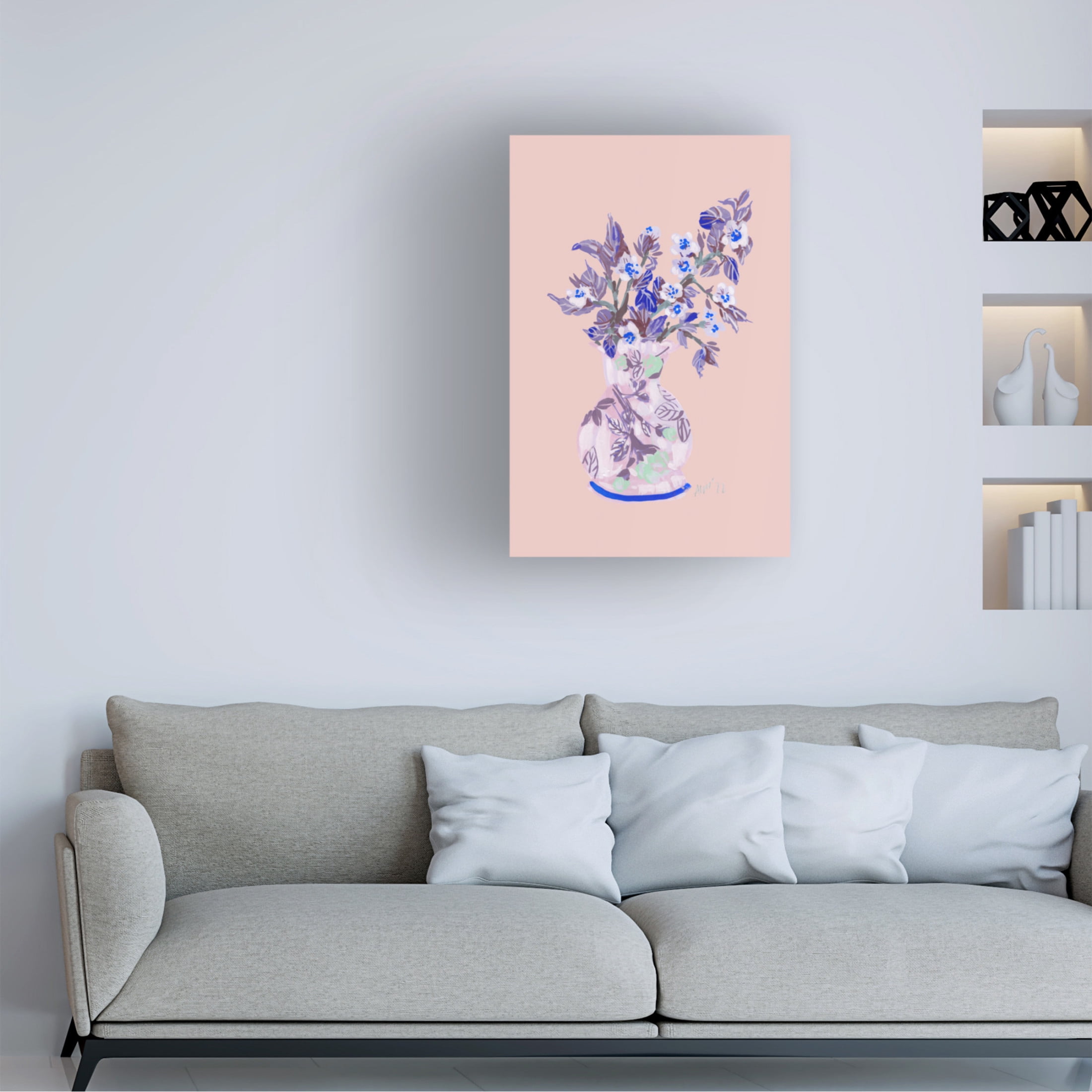 Trademark Fine Art Ania Zwara Apple Blossom Coral Canvas Wall Art