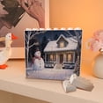 thumbnail image 3 of Christmas Snow House and snowman Themed Office Desk Decor Coworkers Gifts Creative Brick Puzzle Desk Decor Christmas Birthday Housewarming Gift, 3 of 6