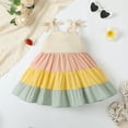 thumbnail image 5 of NZRVAWS 6T Little Girls Sleeveless Dress 6-7 Years Little Baby Girls Suspender Dress Little Girls Summer Dress Apricot, 5 of 8