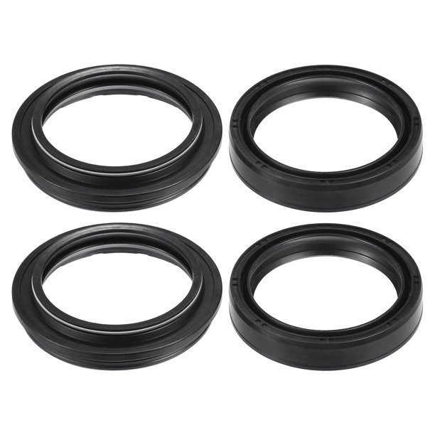 Unique Bargains 1PC 48mmx61mmx11mm Conjunto de sellos de aceite y polvo para la horquilla delantera de motocicleta para YAMAHA FJR1300 2003-2005 en negro