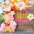 thumbnail image 2 of Lets Get Groovy Banner Balloons Lets Get Groovy Decoration Backdrop Sign Birthday Bridal Shower Bachelorette Decoration, 2 of 7