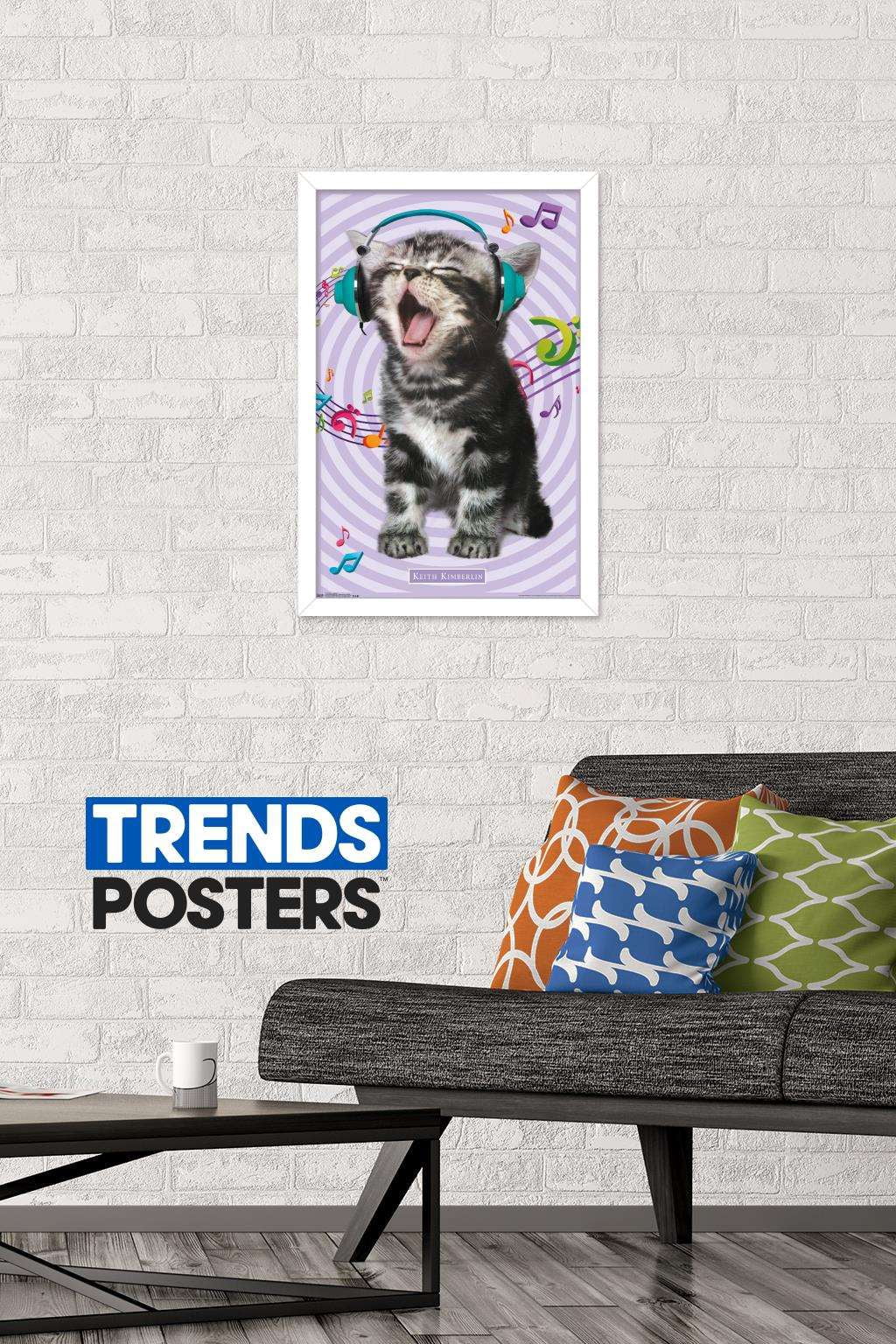Keith Kimberlin - Kitten - Singing Wall Poster, 14.725" x 22.375", Framed