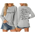thumbnail image 2 of Women Sweatshirt Sweat Shirts Women Long Sleeve Sweatshirt Pullover Women Grey Womens Crewneck Sweatshirt Fall Clothing for Women Cute Sweatshirt, 2 of 4