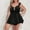 Black, variant on Hvot&aat Women's Plus Size One Piece Swimsuit Tummy Control Tie Hollowed Out Front Swimwear Flowy Vacation Bathing Suits