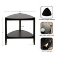 thumbnail image 6 of Kate and Laurel Knowlton Modern Tiered Triangle Side Table, 24 x 24 x 24, Black, Transitional Two-Tier Triangular Living Room End Table with Storage for Use as Indoor Plant Stand, 6 of 9