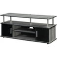 thumbnail image 5 of Pemberly Row Easy Assembly 47" TV Stand Entertainment Console with 2 Storage Cabinets in White Oak and Stainless Steel Clad Finish, 5 of 7