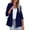 Navy, variant on Yigetop Women Blazers for Work Casual Women Fashion Casual Solid Long Sleeve Open Front Notched Collar Suit Cardigan Ladies Jacket Coat Womens Blazers for Work Casual Pink L