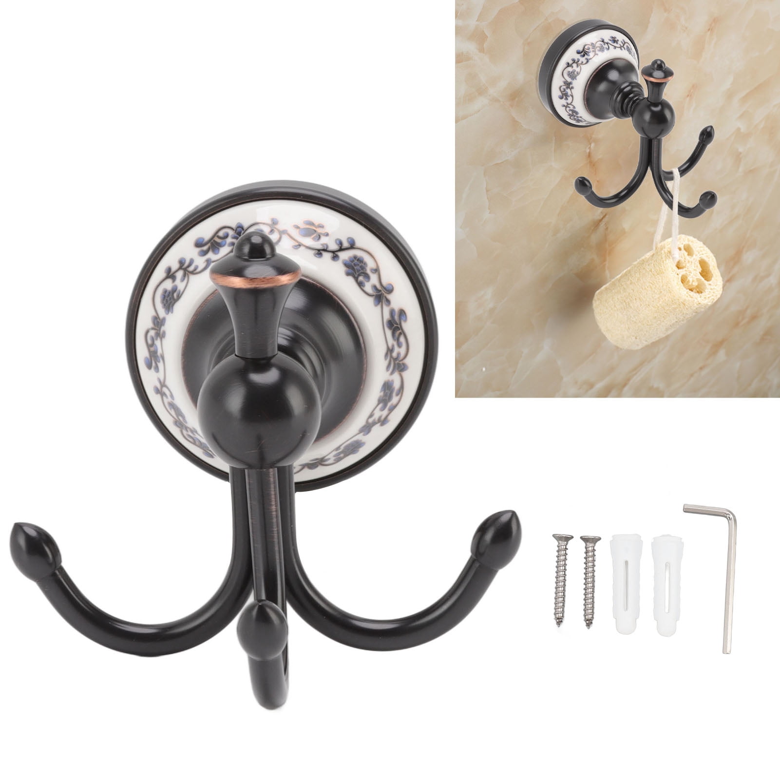 Wall Hook Wall Mounted Coat Hook 3 Prong Stable For Entrance Walmart