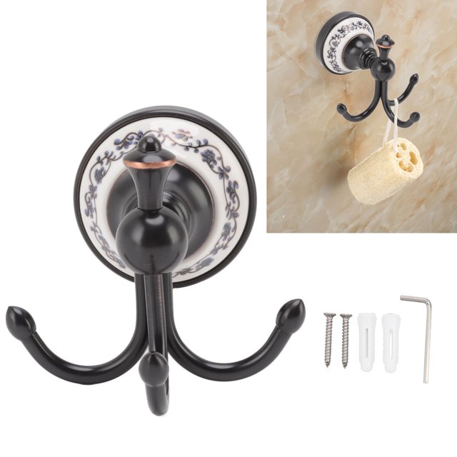 Wall Hook, Wall Mounted Coat Hook 3 Prong Stable For Entrance