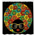 thumbnail image 3 of Ambesonne Retro Shower Curtain, Woman Head Flower Hair, 69"Wx75"L, Multicolor, 3 of 3