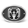 thumbnail image 2 of RAM 2019 up 3D Logo on Carbon Fiber Look Oval Billet Aluminum 2 inch Tow Hitch Cover, 2 of 6