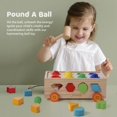 thumbnail image 3 of Puzle Montessori Shape Sorter Jessruly Wooden Pound A Ball, 3 of 6