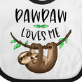 thumbnail image 4 of Inktastic Pawpaw Loves Me Cute Sloth and Baby Boys or Girls Baby Bib, 4 of 4