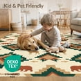 thumbnail image 4 of ODIKA 8'x10' Washable Area Rug Durable, Non-Slip Wildlife Stepped Border Livingroom Southwestern Large Cabin Neutral Playful for Living Room, Under Sectional, Family, 4 of 7