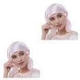 thumbnail image 1 of Guardoinrt Sleep Aid Silk Cap - Say Goodbye To Tossing And Turning for At Night Comfortable Silk Night Sleep Cap Cold Prevention Pink One size fits all 2Set, 1 of 6