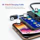 thumbnail image 4 of 3-in-1 Magnetic Charging Cable Nylon Braided Charging Cord with LED Light Compatible with iOS/Micro USB/Type-C Devices, Black 6.6ft, 4 of 5