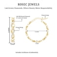 thumbnail image 5 of Rosec Jewels Lab Grown Diamond Earrings (Ef-Vs Grade) - Infinity Hoops with Snap Back - Cocktail Earrings - with Jewelry Box, 14K Yellow Gold, 5 of 6