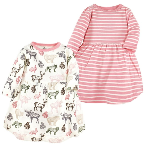 Luvable Friends Touched by Nature Dresses 2pk, Forest Bloom, 0-3M