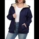 thumbnail image 2 of Sudadera con Capucha de Invierno de Larga con Cremallera para Mujer, Informal, Cálida y Acogedora, con Forro , para Otoño. Azul Marino XXL, 2 of 7