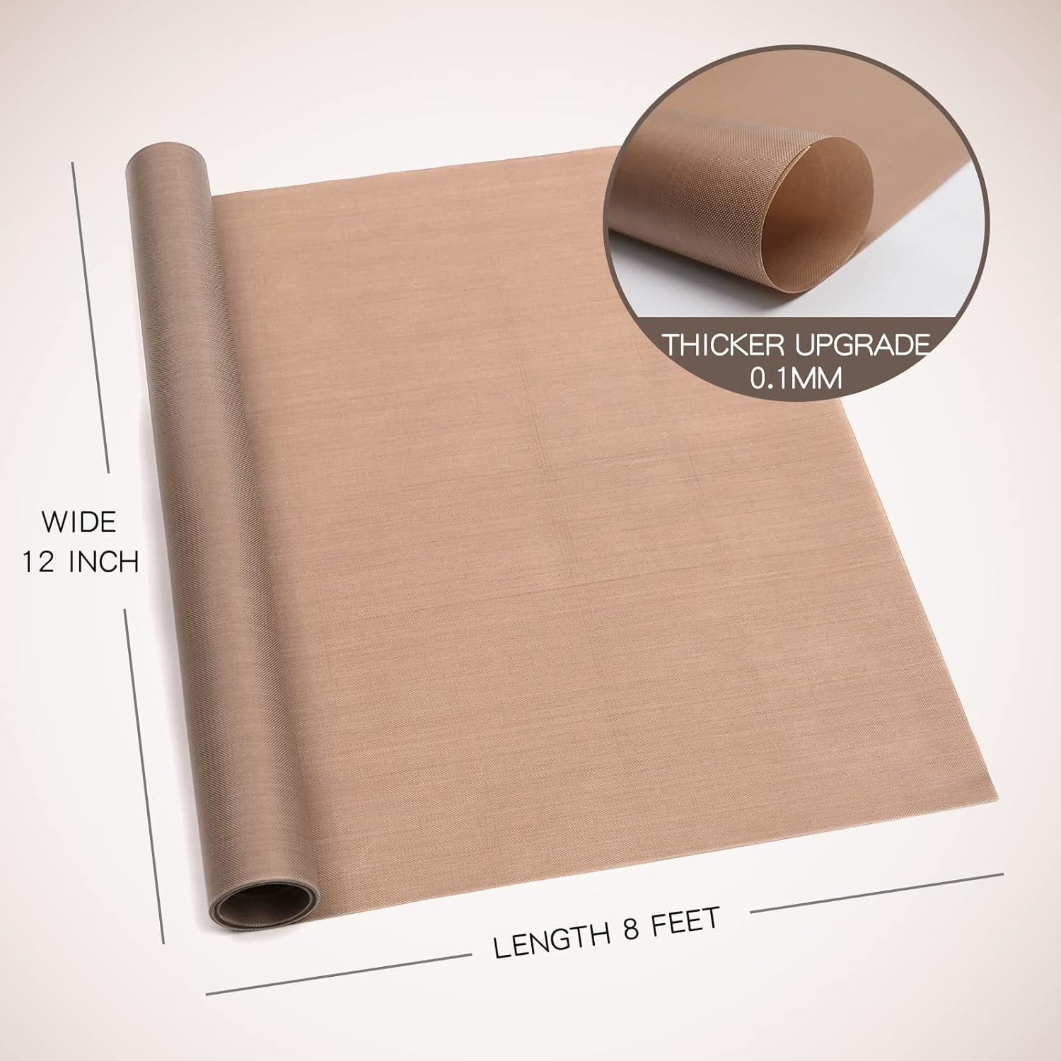 As Seen on TV Non-Stick Silicone Baking Mat Roll -  Clear (16 in. x 10 ft.) Clear