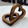thumbnail image 3 of Jiibva Wooden Heart-Shaped Intertwined Ornament Wooden Heart Signs Wooden Heart Hollow Table Blocks Decorative Home Decor, 3 of 7