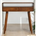 thumbnail image 2 of Table Console Courbée en Bois Massif de Châtaignier de Style Artisanal, 2 of 9