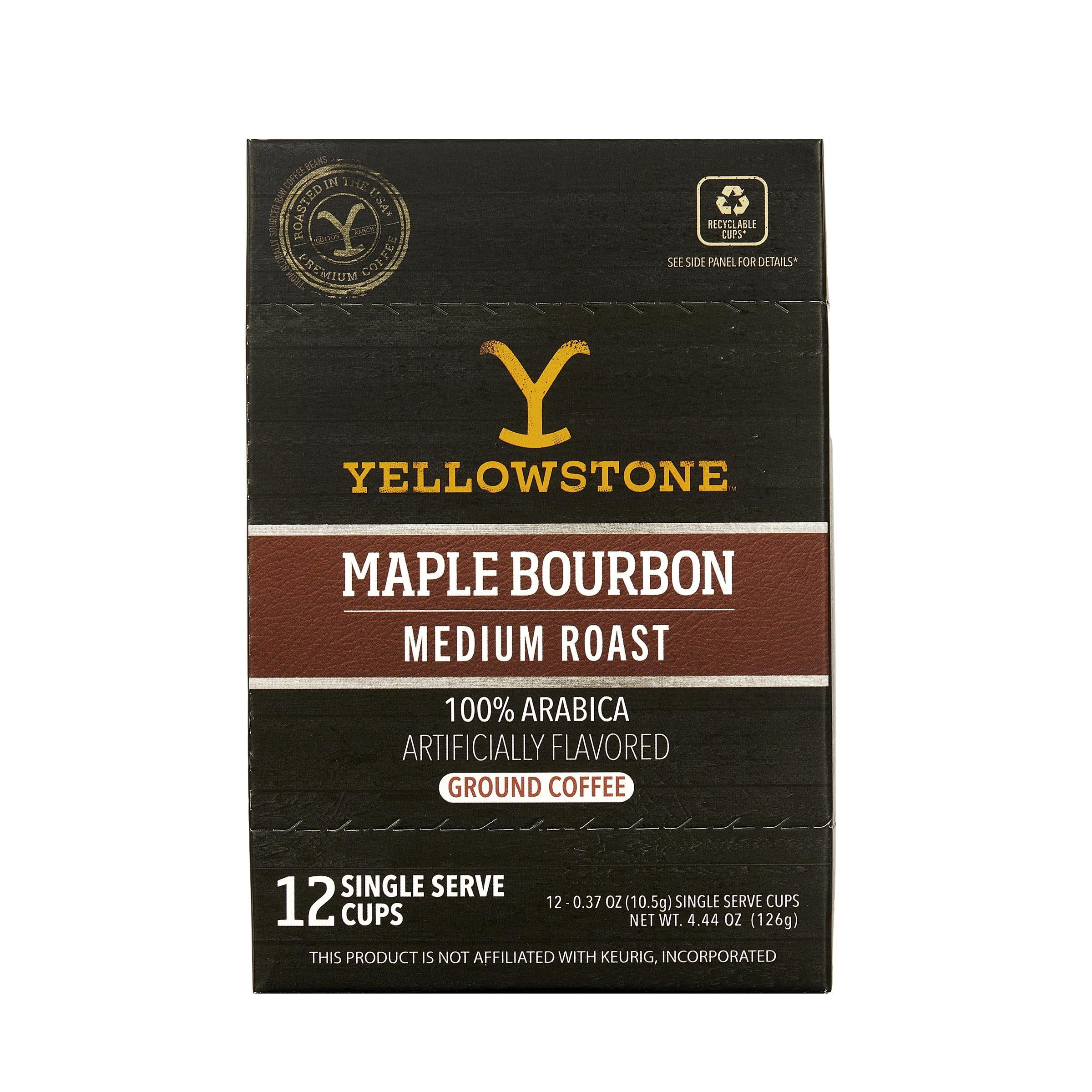 Yellowstone Maple Bourbon Medium Roast Coffee Single Serve Pods 12 ct, 3 pack