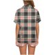 thumbnail image 3 of Conjunto de Verano para las Mujeres, Estampado Cuello de Manga Corta Y Pantalones Cortos, Moda Casual de Dos Piezas, 3 of 8