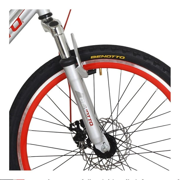 Bicicleta de Montaña Benotto Rush 21V R24 Plateada Bodega