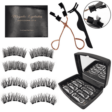 RAGUPEL Lash Clusters Natural Looking Magnetic Lashes Kit with Applicator No Glue and Waterproof Magnetic Eyelashes Kit