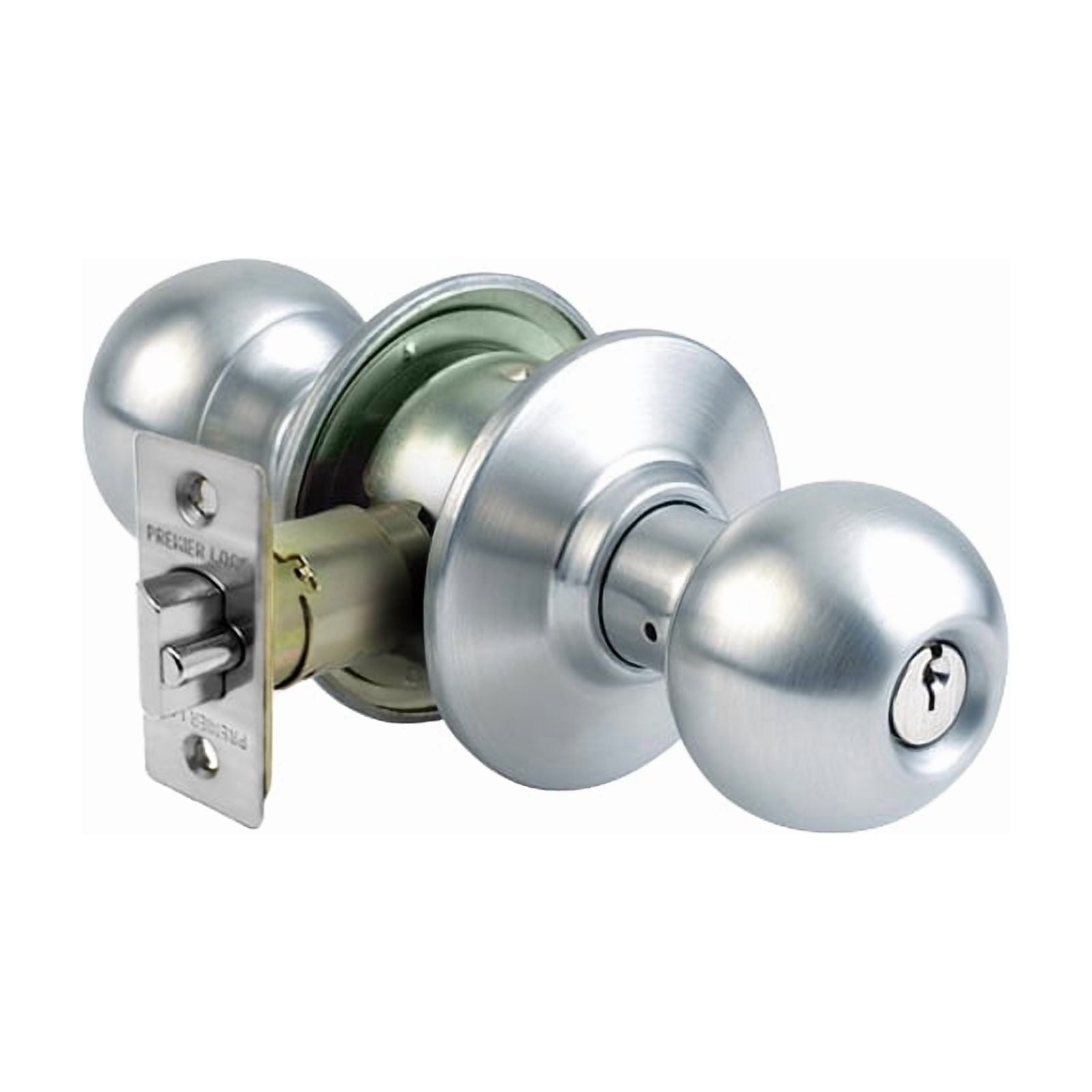 Stainless Steel Grade 3 Combo Lock Set with Entry Door Knob and Deadbolt With 6 SC1 Keys - Boxed Keyed Alike