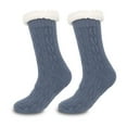 thumbnail image 4 of Tao Tao Unisex Slipper Fuzzy Socks Winter Cozy Fluffy Cabin Warm Fleece Soft Comfy Thick Non Slip Home Socks Blue Free Size, 4 of 4
