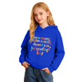 thumbnail image 3 of Gyujnb Unisex Warm Hoodie with Mixed Basic Text Print for Fall Winter Versatile Casual Wear,Size 1-16Y,3-4 Years, 3 of 5