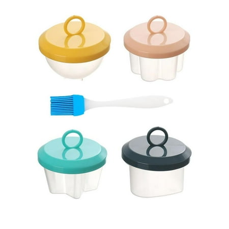 Youkk 4 PCS Silicone Egg Poaching Cups Egg Cooker Nonstick Poached Egg