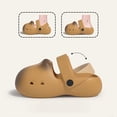 thumbnail image 6 of Djtdsds Kids Cat Face Closed-Toe Slide Sandals Soft Non- Shoes Color:Coffee,Size:13, 6 of 9
