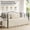 Beige Color, variant on Diamond Stitch Daybed Bedding Set with Bedskirt and Shams, All Season Cozy Microfiber Filling, Grey