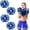 Blue+Silver, variant on EONQY Plastic Cheerleading Poms, 4Pcs Super Cute Cheerleading pom poms Cheer Dance Pom Pom with Plastic Handle for Game, Sports, Aerobics