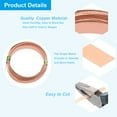 thumbnail image 3 of Uxcell Flat Copper Wire, 2 Rolls 32Gauge/0.2x12mm 3m/9.84ft Flat Craft Wire, Copper, 3 of 5