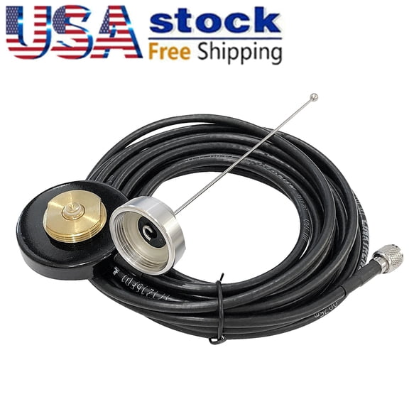 NMO Magnetic Mount With Mini-UHF Connector 380-520MHz Antenna Set For Mobile/In-Vehicle Radio